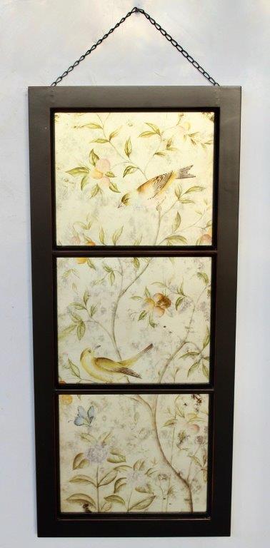 3 PANE WINDOW YELLOW BIRD  78X34CM